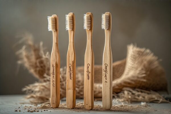 Eco-Friendly Bamboo Toothbrush (4-Pack)
