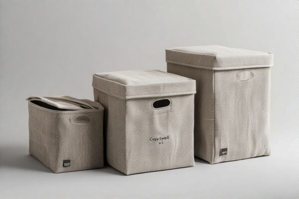 Fabric Storage Boxes with Lids – Set of 3